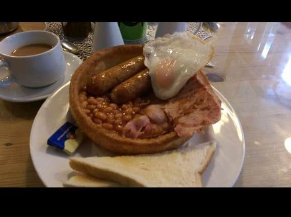The Yorkshire Breakfast is available from Crumbs N Cobbles in Whitby