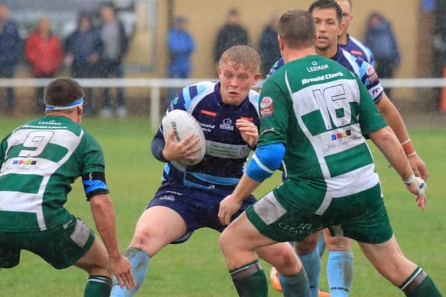Hunslet Warriors try scorer, Dillon Thornton. Picture: Daniel Hawkhead.