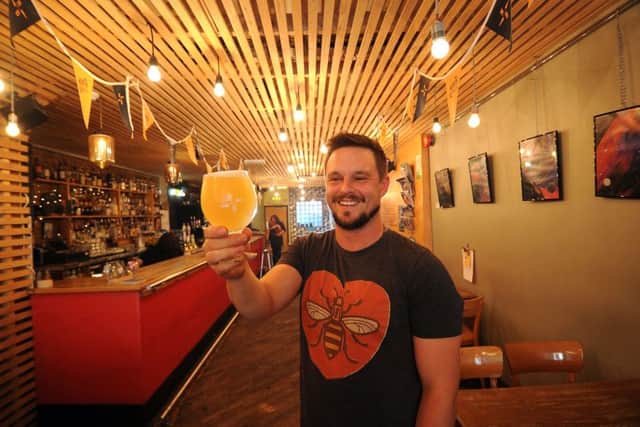 The North Bar, New Briggate,Leeds has been named best Beer Bar in the British Pub Awards.General manager Callum Lister is pictured..10th September 2018 ..Picture by Simon Hulme