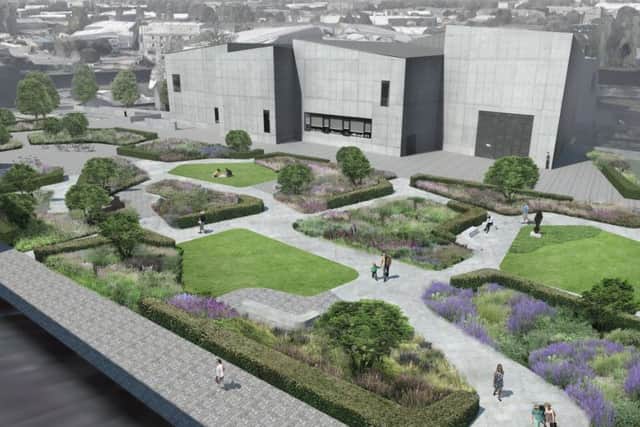 Aerial view of The Hepworth Riverside Gallery Garden. PIC: Tom Stuart Smith/The Hepworth