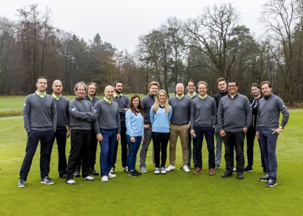 The team that produces golfs answer to tripadvisor, leadingcourses.com, including Evangelist Leonard van Nunen, third right, pictured at the Golf & Country Club Lauswolt in Beetsterzwaag.