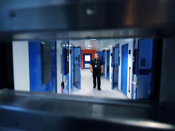 The custody suite at West Yorkshire Police's Leeds headquarters in Elland Road, which has had to be closed pending urgent repairs.