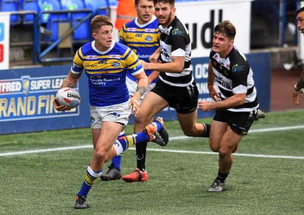 Liam Sutcliffe in action against Widnes Vikings. PIC: Jonathan Gawthorpe