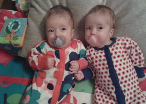 TWINS: Neve and Belle Boitelle were with both diagnosed infant acute lymphoblastic leukaemia.