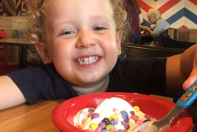 Caroline Verdon's toddler, Arthur.