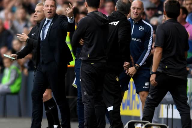 Marcelo Bielsa has taken the blame for a scuffle between Leeds United and Millwall's bench during the 1-1 draw on Saturday.
