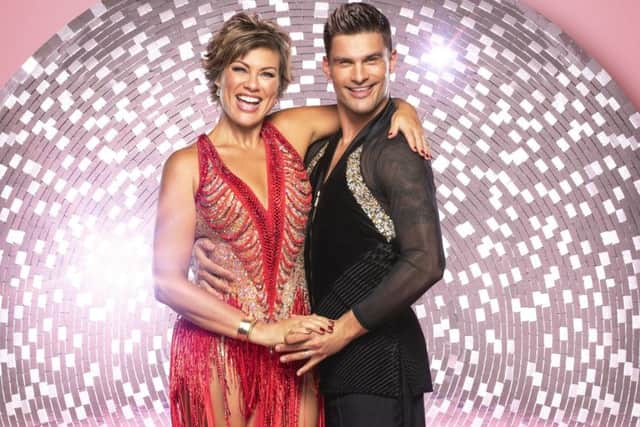 Kate Silverton with her dance partner Aijaz Skorjanec. PIC: PA