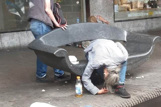 Spice users slumped on the street in Sheffield, where a dedicated clinic has been set up in response.