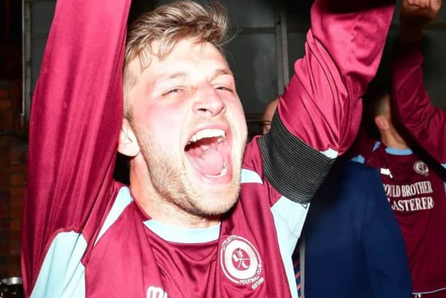Joe Jagger bagged four goals for Littletown in a 5-2 win over Bradford Olympic. PIC: Paul Butterfield