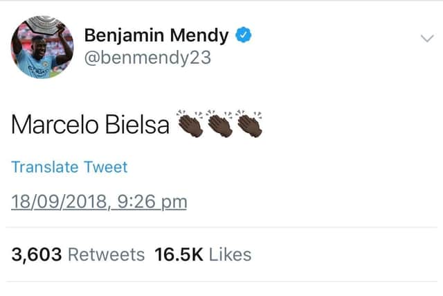 Benjamin Mendy tweet