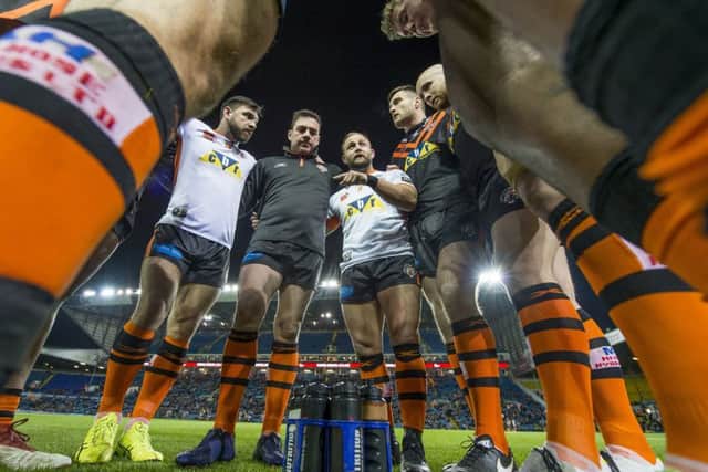Holding court, Castleford Tigers hooker and Hunslet Club Parkside coach Paul McShane. Picture: Allan McKenzie/SWpix.com