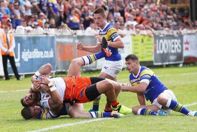 Action from Castleford Tigers v Leeds Rhinos this season.