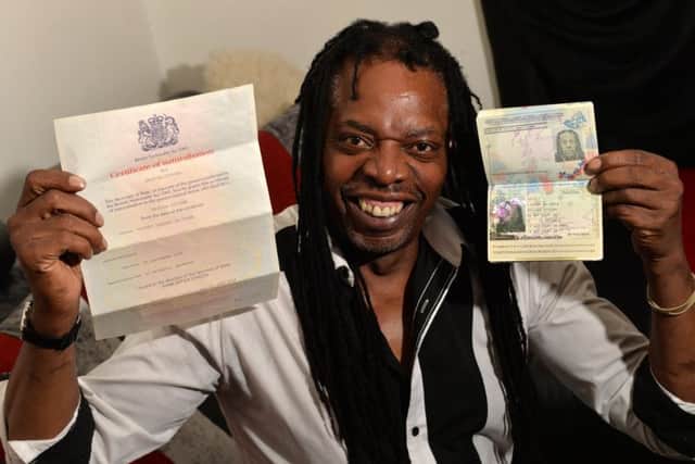 Lorenzo Hoyte 62, who has now received his UK passport.A WINDRUSH child who came to Leeds in the 1960s has spoken of his joy after being told he will soon be given a UK passport more than 50 years after arriving in this country.21 September 2018.  Picture Bruce Rollinson