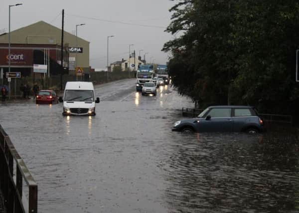A flooded road between Sheffield and Rotherham. PIC: @Bungle90815