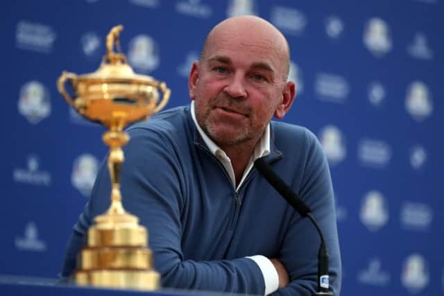 Europe captain Thomas Bjorn talks to the media ahead of the Ryder Cup starting in Paris on Friday (Picture: David Davies/PA Wire).