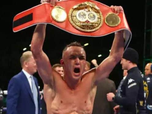 Leeds fighter Warrington claimed a world title for the first time with a memorable win over Lee Selby in May, outpointing the Welshman after a bloodybattleat Leeds Uniteds Elland Road Stadium.