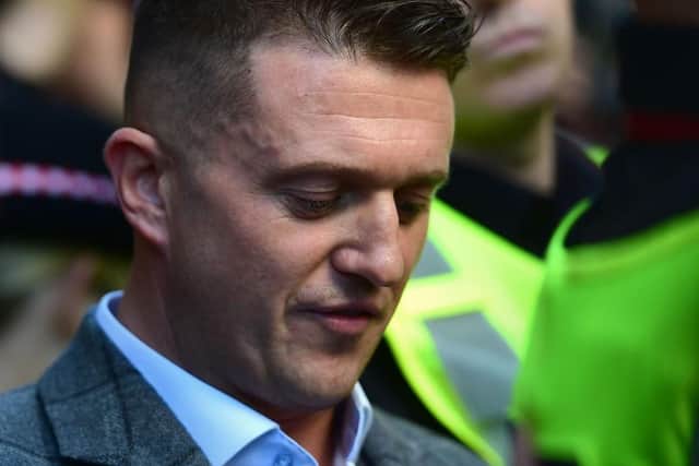 Former English Defence League (EDL) leader Tommy Robinson arrives at the Old Bailey where he is accused of contempt of court. He is alleged to have committed contempt of court by filming people in a criminal trial and broadcasting footage on social media. Photo: PA
