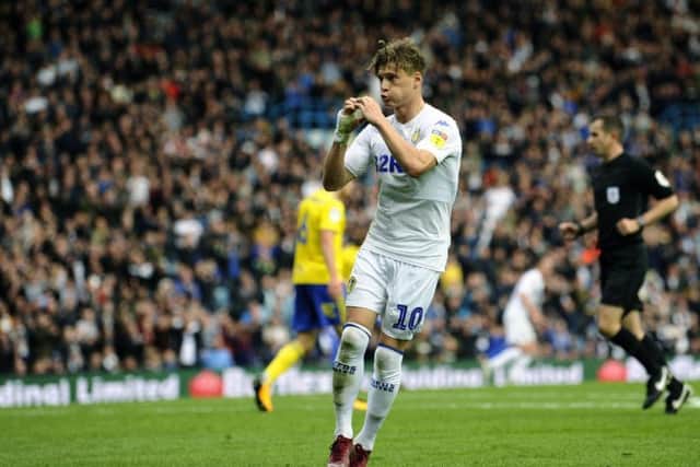 Leeds United Ezgjan Alioski's meets the media.