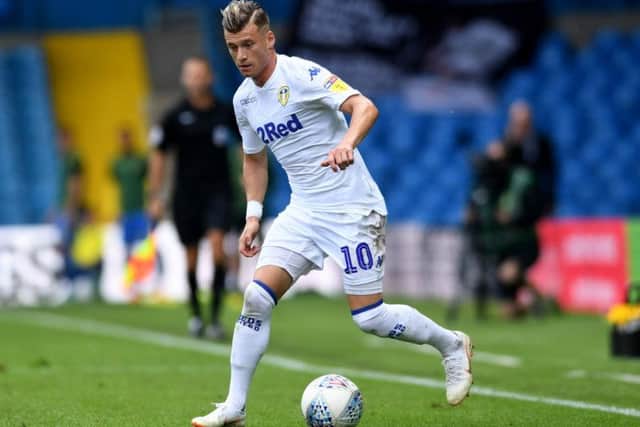 Leeds United's Ezgjan Alioski in action at Elland Road.