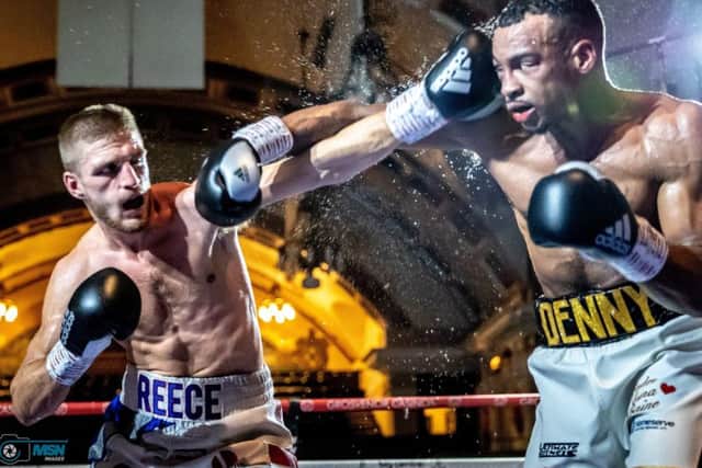 Reece Cartwright in action against Tyler Denny last weekend. Picture: Manjit Narotra/MSN Images