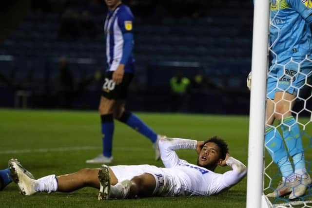 Leeds United's Tyler Roberts reacts during Sheffield Wednesday draw.
