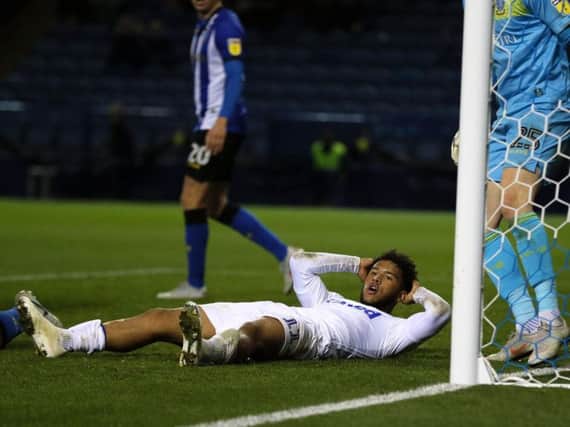 Leeds United's Tyler Roberts reacts during Sheffield Wednesday draw.