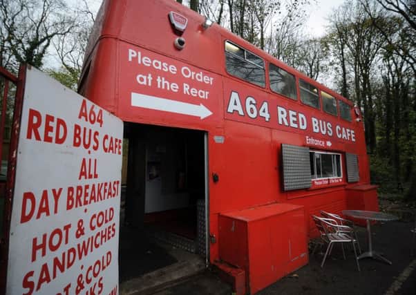 Photo Essay...The A64 Red Bus Cafe, on the A64, Leeds...SH1002021h..13th November 2014 Picture by Simon Hulme