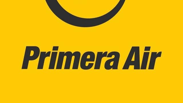 A Primera Air logo. The Danish discount airline has ceased operations ahead of filling for bankruptcy and passengers have been warned not to turn up for flights.  Photo: Primera Air/PA Wire