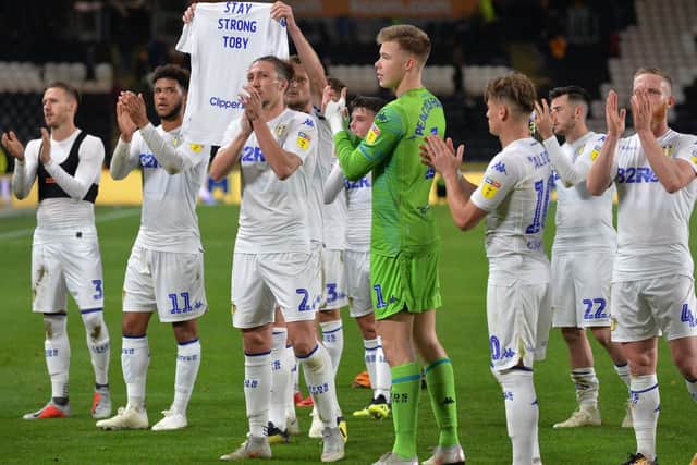 Leeds United's players pay tribute to young fan Toby Nye.