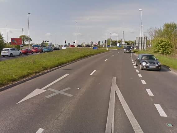 The cyclist was travelling on the A1036 interchange at Askham Bar