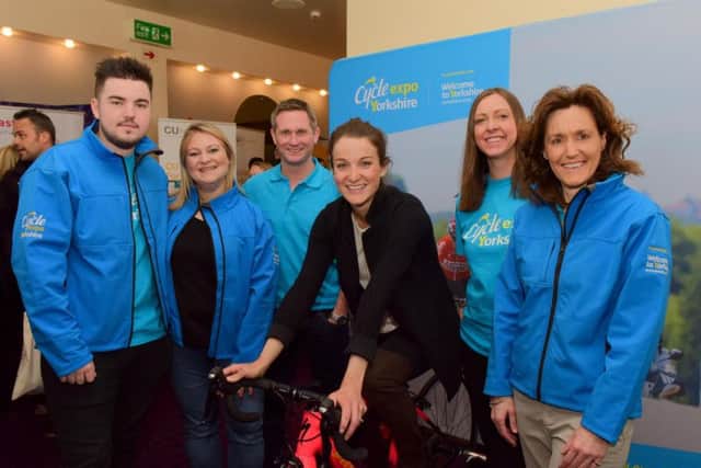 The Cycle Expo Yorkshire team with cycling star, Lizzie Deignan and XSEM's, Charlotte Scouler (second from right).
