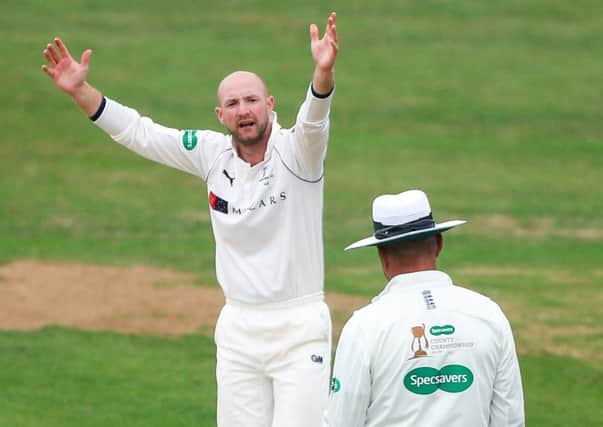 Adam Lyth was on the wrong end of a change of mind over a catch in Abu Dhabi (Picture: Alex Whitehead/SWpix.com).