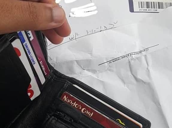 The wallet was posted back in a surprise twist