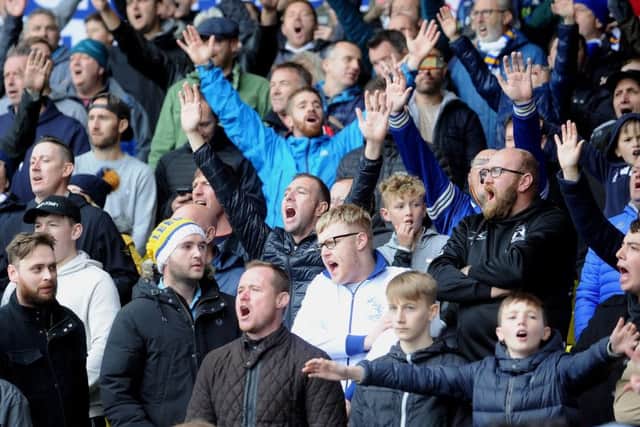 Leeds Unietd fans react during Saturday's 1-1 draw with Brentford.