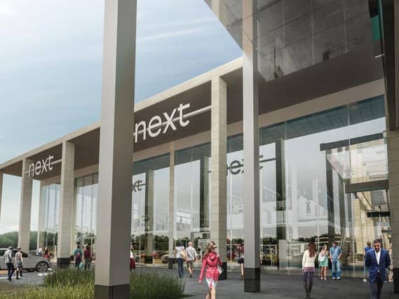 The 350,000 sq ft retail and leisure destination at Thorpe Park Leedswill open in October with top high street shops, restaurants and a gym.