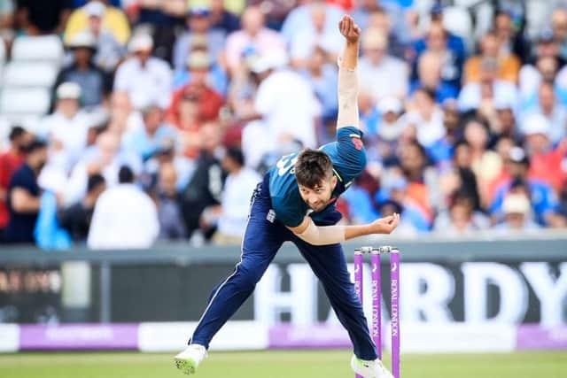 England's Mark Wood: In action at Headingley.