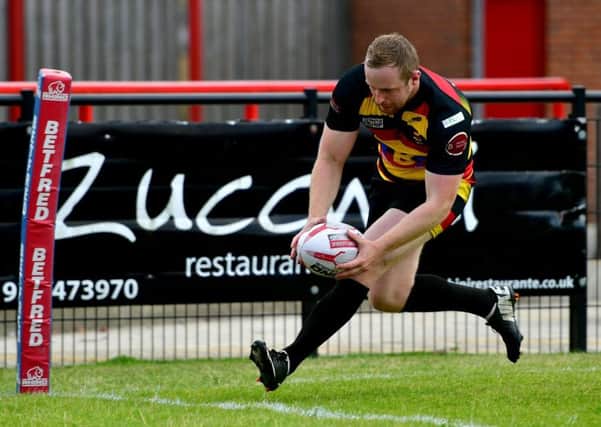Hunslet capture from Dewsbury Rams, Gareth Potts. Picture: Paul Butterfield.
