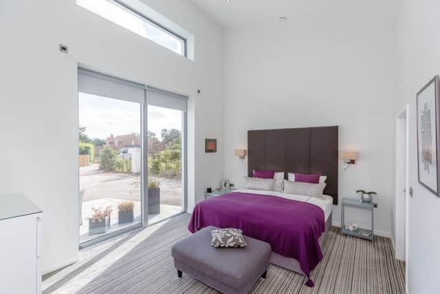 One of the bedrooms with triple glazed windows