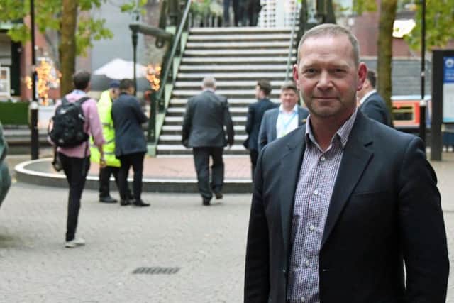 Yorkshire MEP John Procter at the Conservative party conference in Birmingham.