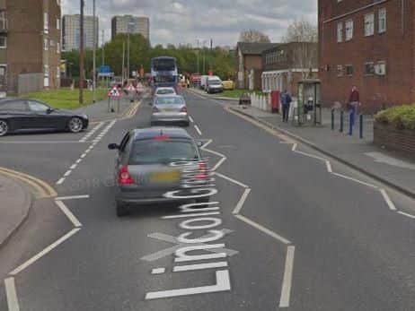Lincoln Green Road near to St James's Hospital in Leeds is currently closed due to a burst water main. PIC: Google