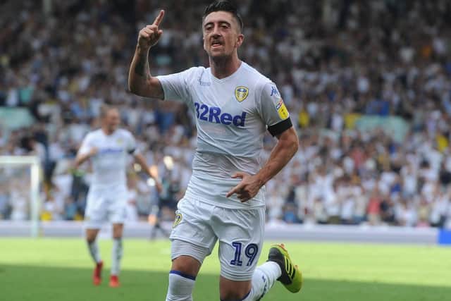 Leeds United midfielder Pablo Hernandez celebrates his goal against Stoke City at Elland Road in August. The Spaniard is on the verge of an injury comeback.