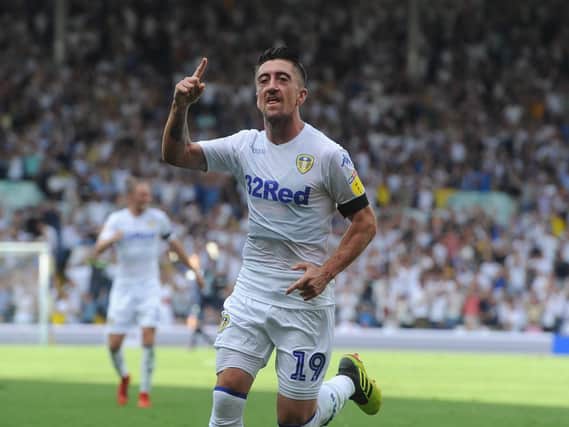 Leeds United midfielder Pablo Hernandez celebrates his goal against Stoke City at Elland Road in August. The Spaniard is on the verge of an injury comeback.
