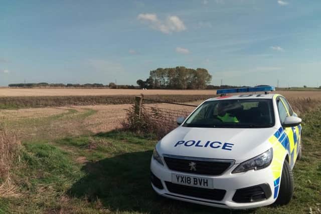 Close to the scene of the fatal aircraft crash in East Yorkshire
