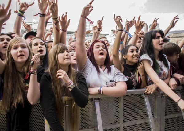The crowd  at a previous Slam Dunk Festival in Leeds.