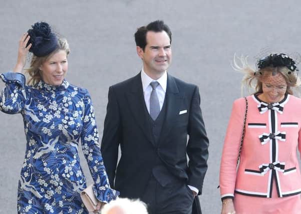Jimmy Carr arrives for the wedding of Princess Eugenie to Jack Brooksbank. PIC: PA