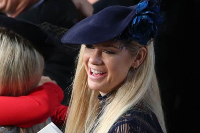 Chelsy Davy at the wedding of Princess Eugenie to Jack Brooksbank. PIC: PA