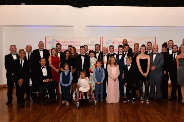 Nominees, sponsors and celebrities.
Yorkshire Children of Courage Awards 2018. 
12 October 2018.  Picture Bruce Rollinson