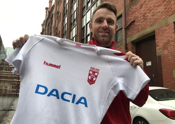 Richie Myler with his England shirt.