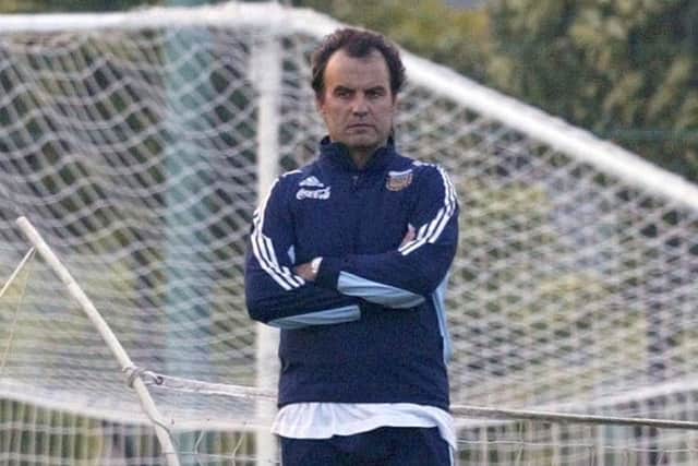 Argentina's coach Marcelo Bielsa, when working as Argentina coach back in 2002. Picture: AP/Ricardo Mazalan.