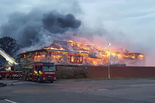 The major fire at B&M in York